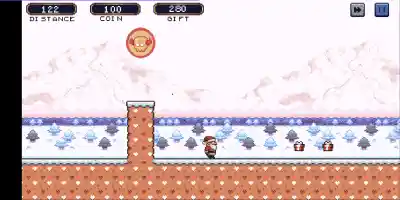 Pixel Santa Run - Screenshot 1