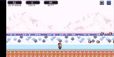 Pixel Santa Run - Screenshot 2