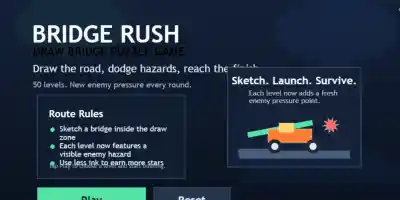 Bridge Rush - Draw Bridge Puzzle Game - Screenshot 1