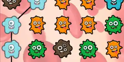 Colored Microbes Rows - Screenshot 1
