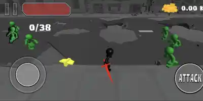Stickman Killing Zombie 3D - Screenshot 1