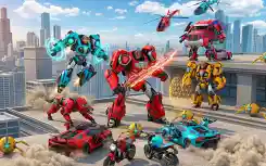 Flying Robot Transform Car Games