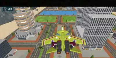Flying Robot Transform Car Games - Screenshot 2