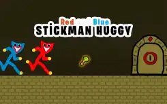 Red and Blue Stickman Huggy