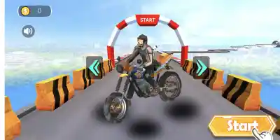 Mega Ramp Stunt Moto Game - Screenshot 1