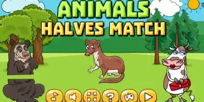 Animals Halves Match - Screenshot 2