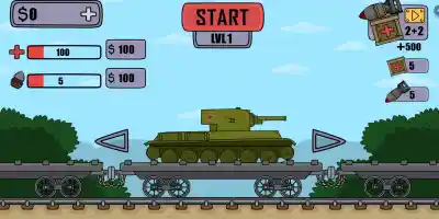 Tanks 2D Battle with Ratte - Screenshot 1